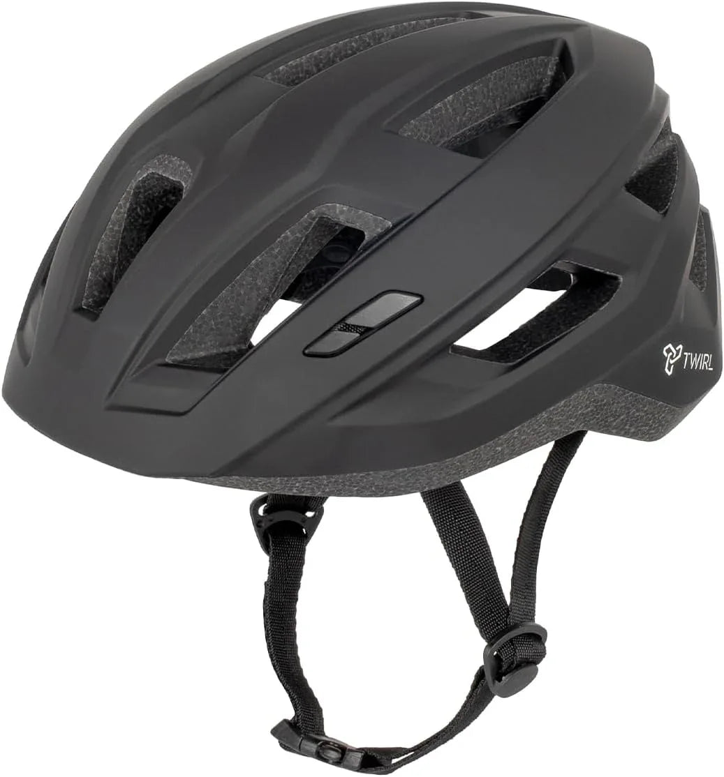 TWIRL City ONE Black Cycling Helmet: Rear Light, Ventilation, High Impact Protection - Gomix Brands Outlet